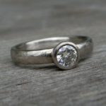 Palladium engagement ring