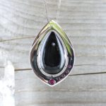 rainbow obsidian pendant