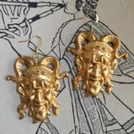 Roman God pan earrings