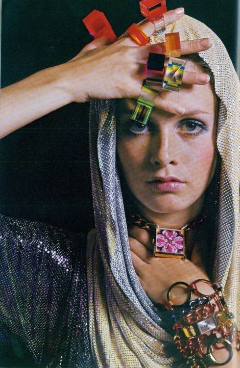 Twiggy plastic jewelry from 60s