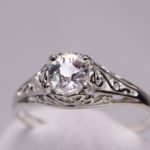 Vintage inspired zircon ring