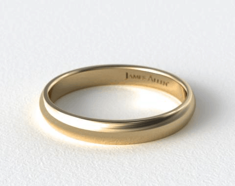 Yellow gold wedding band