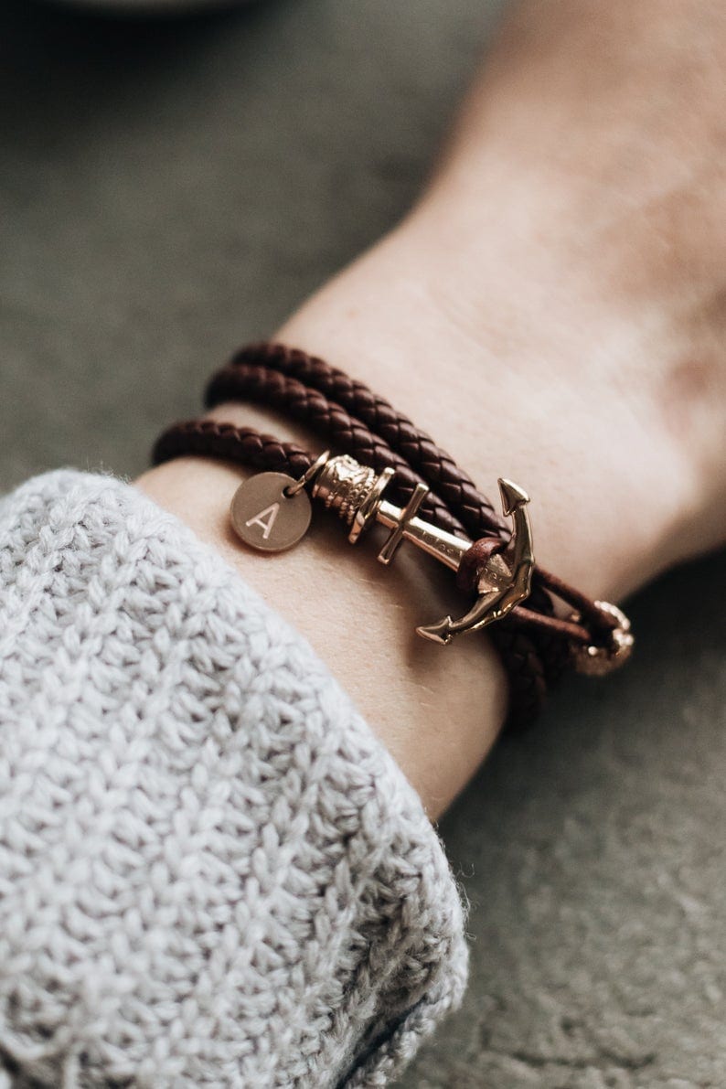 Anchor symbol bracelet