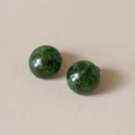 Green bakelite earrings
