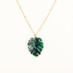 beautiful green leaf jewelry