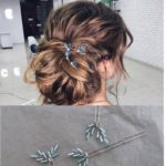 Blue crystal hairpin