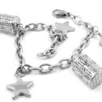 Charm bracelet with sterling silver