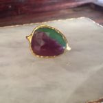 faceted ruby zoisite ring