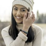 Girl with friendship bracelets
