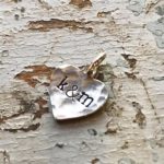 heart charm with engraving