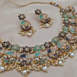 Meenakari necklace and earrings set