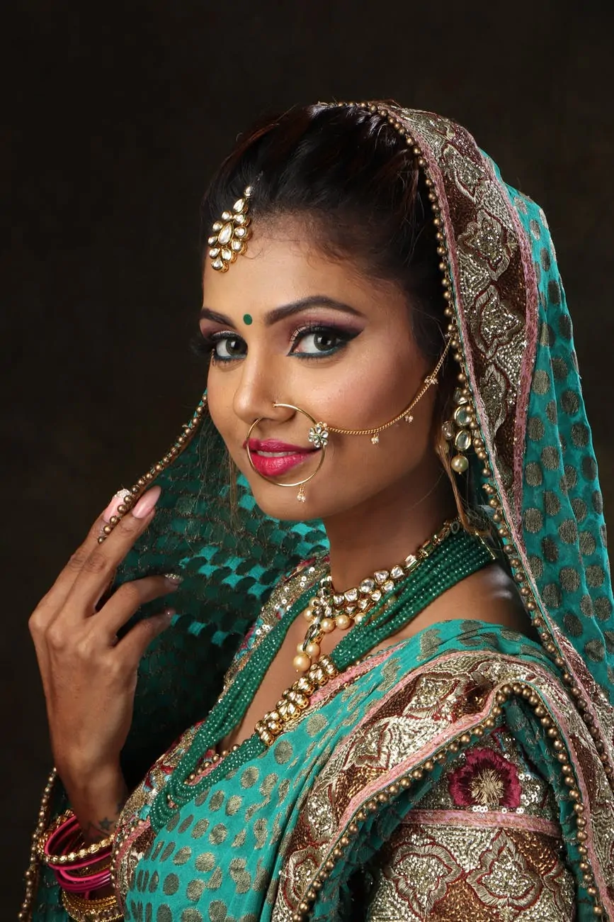 Girl wearing Indian Jewelry