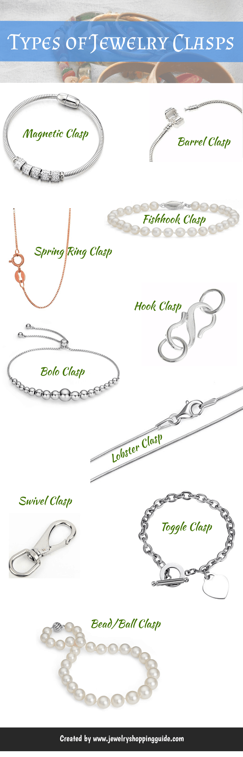 types of jewelry clasps