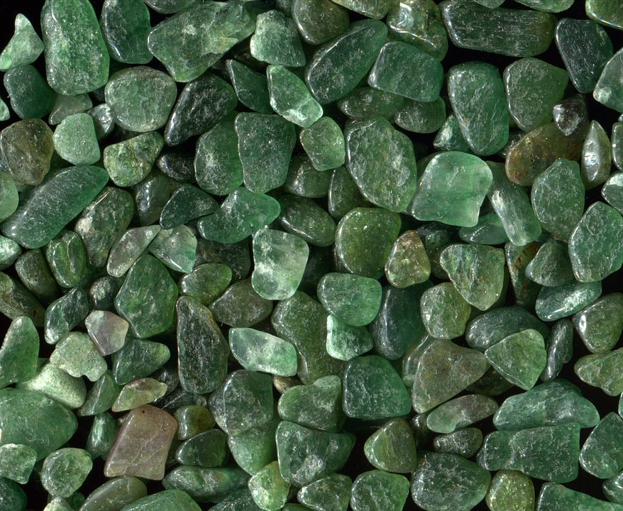 Green vesuvianite stones