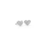 Heart shaped diamond earrings