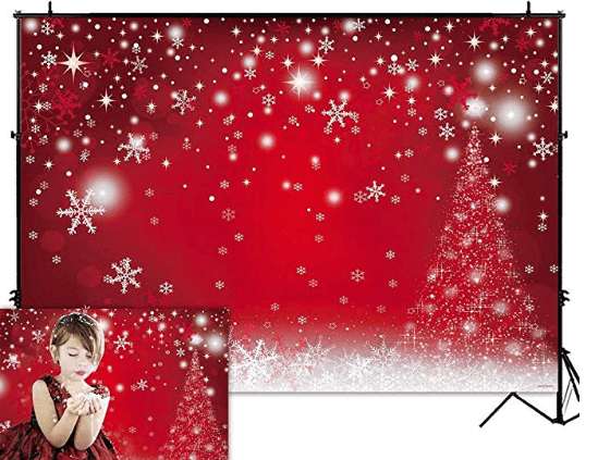 Sparkly red Christmas backdrop