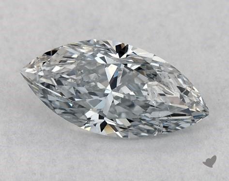 Marquise shape grayish-blue diamond close up