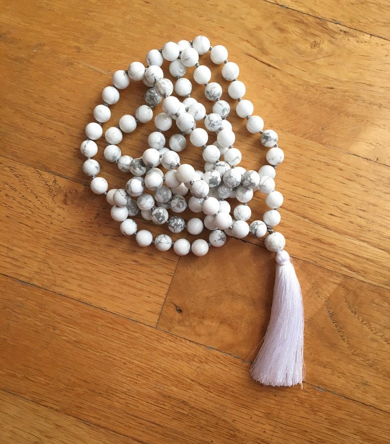Howlite mala beads