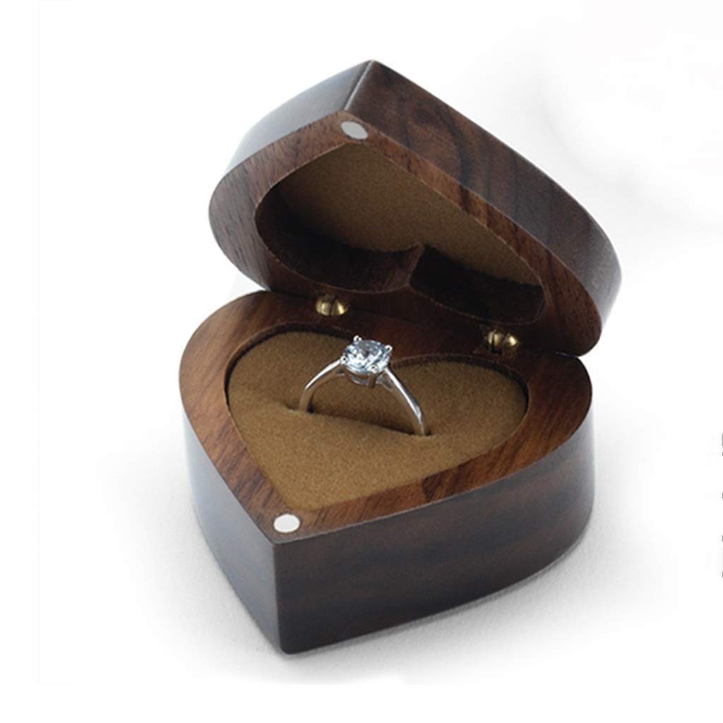 Wooden engagement ring box