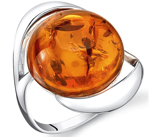 Yellow Gemstones Amber Ring