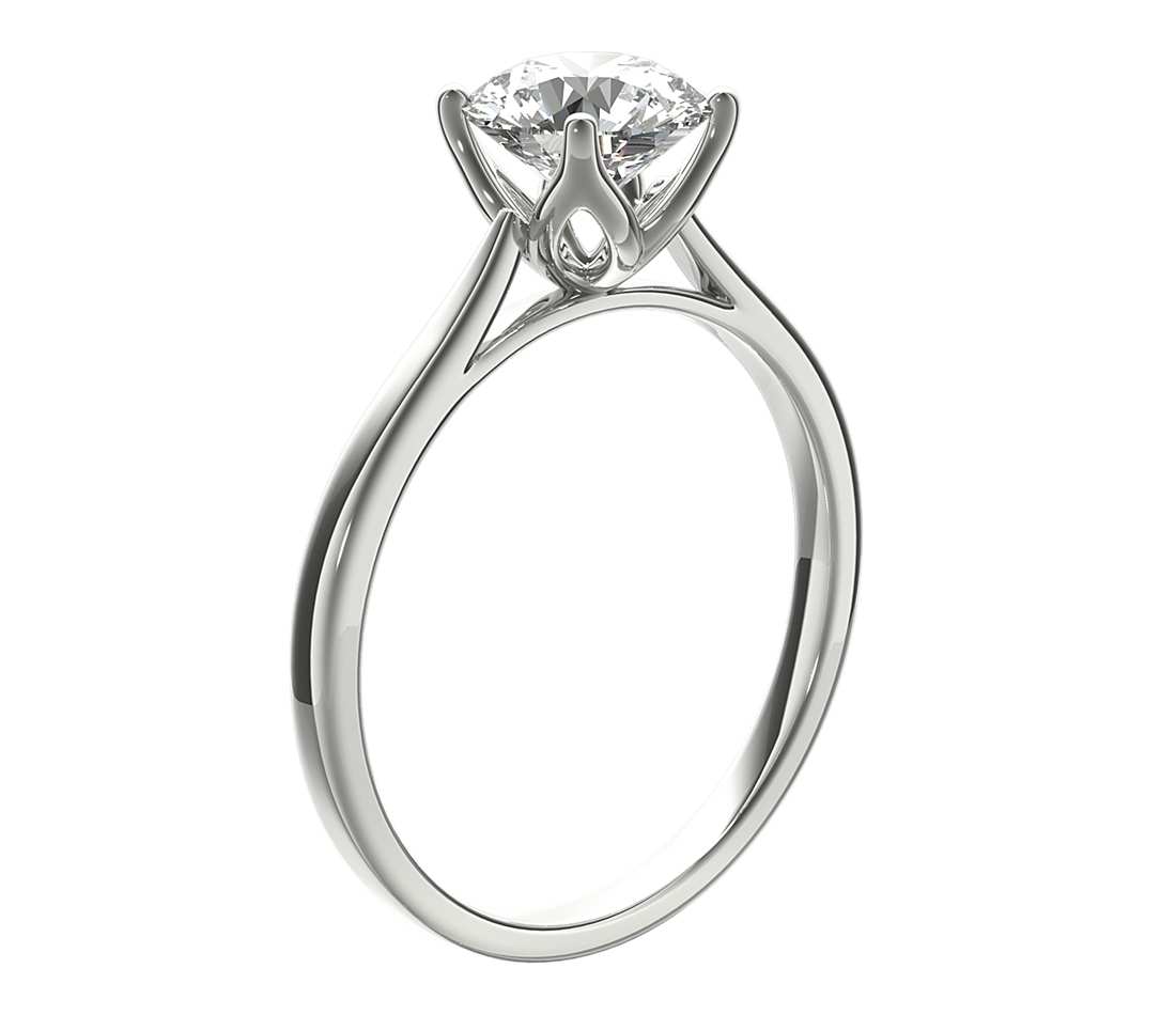 Cathedral setting engagement ring