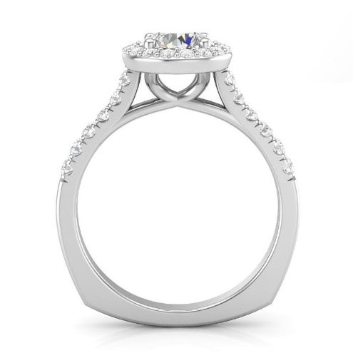 Euro shank ring with diamond