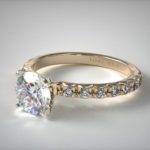French pave engagement ring
