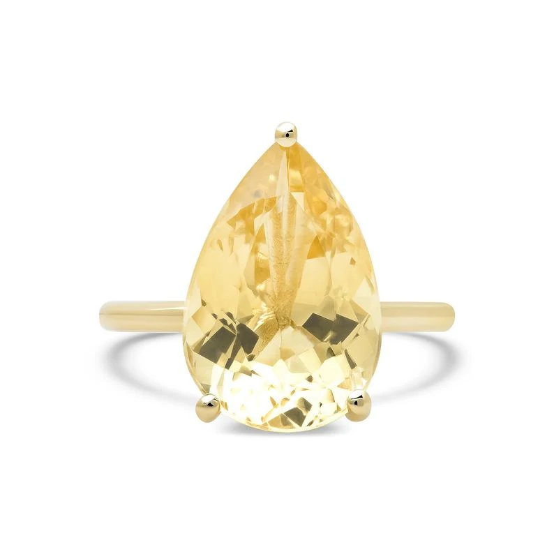 Golden beryl ring