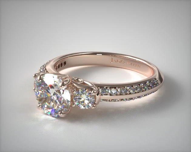 Knife edge engagement ring