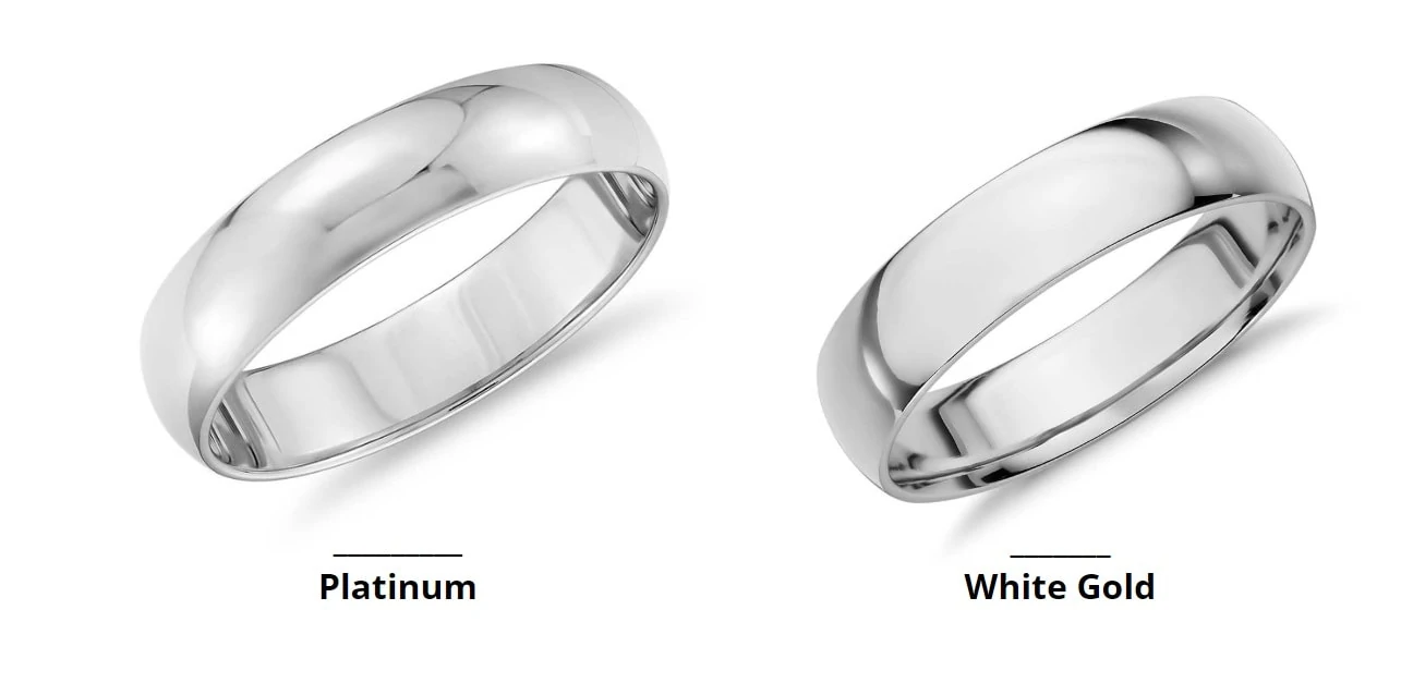 platinum vs white gold side by side