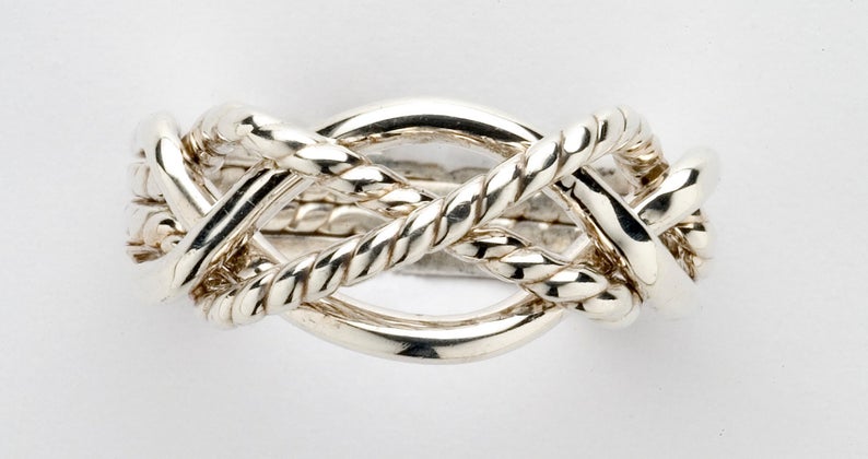 Rope puzzle ring