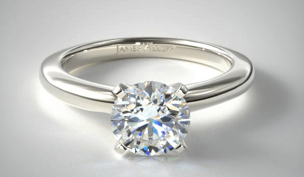 Solitaire ring straight shank