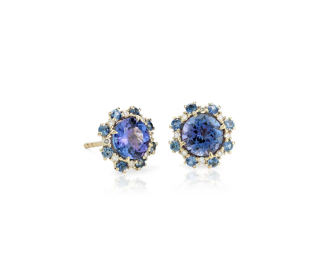 Tanzanite studs