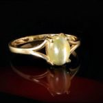 Yellow chrysoberyl ring