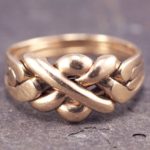 Yellow gold vintage puzzle ring