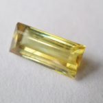 yellow sphene gemstone closeup
