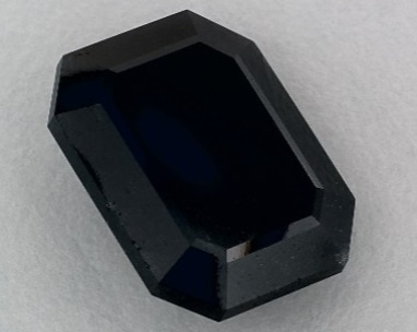 Emerald cut black diamond