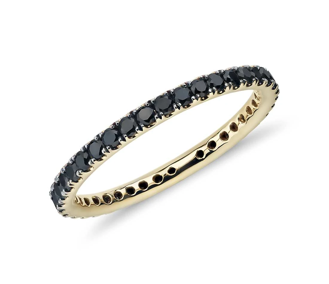 Black diamond eternity band