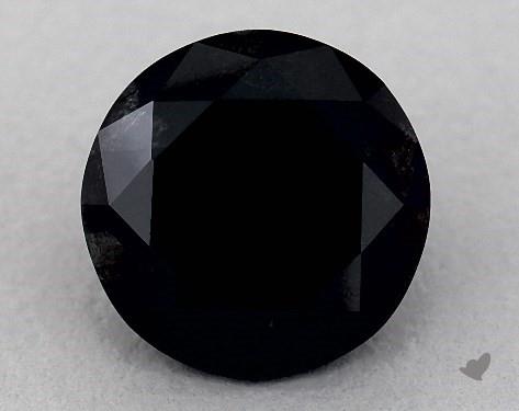 Round black diamond closeup isolated
