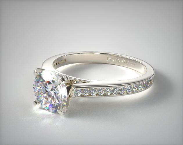 Channel setting engagement ring