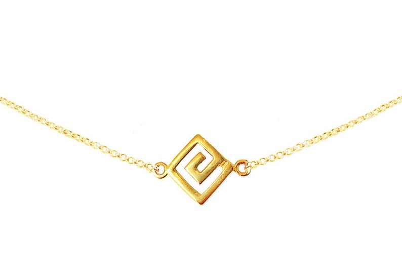 Greek key pendant