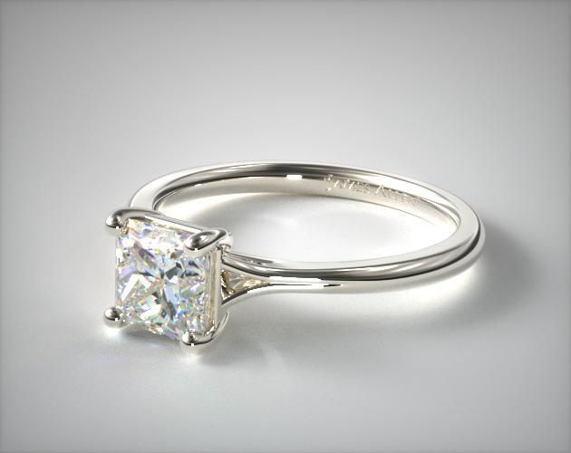 Princess brilliant cut engagement ring