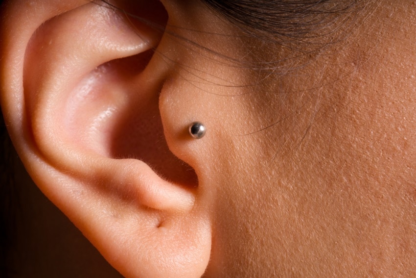 labradorite cartilage stud earring  gemstone piercing jewelry  gemstone tragus stud  helix earring stud
