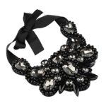 Black bib necklace