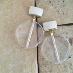 Clear lucite earrings