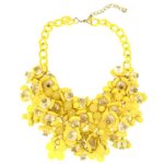 Yellow bib necklace