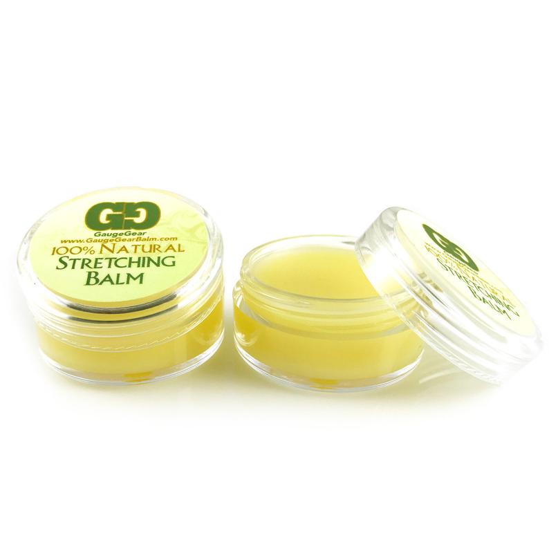 Ear balm for ear stretching and gauging