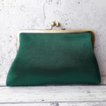 Emerald clutch bag