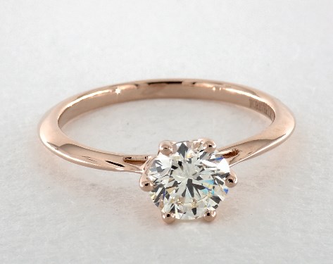 K color diamond engagement ring rose gold metal