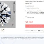 Round lab created diamond